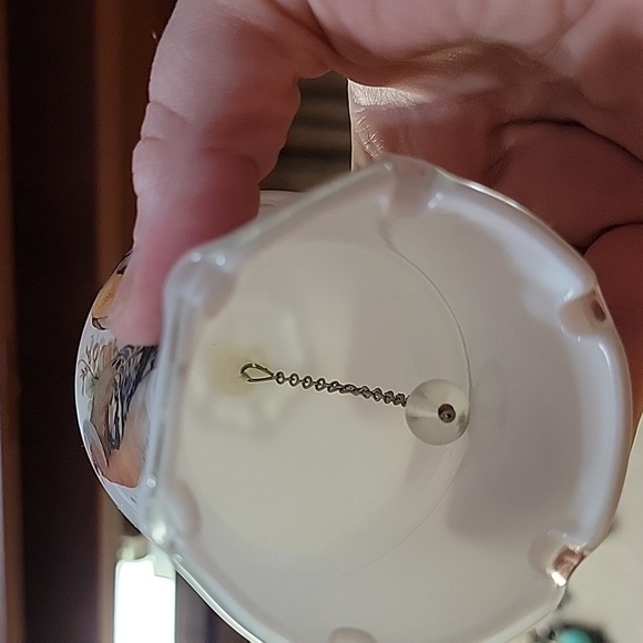 Bell Milk Glass Hand Painted Birds Hand Blown handle Bluebirds On branches - Picture 7 of 9